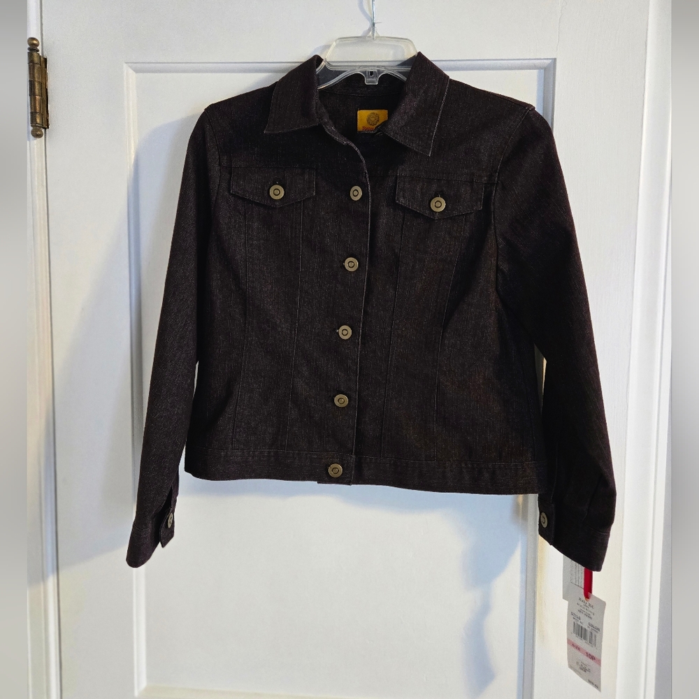 NWT Ruby Rd. size 10P (Petite) Brown Blazer Jacket